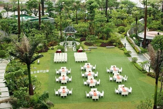 Sân vườn tổ chức sự kiện ngoài trời