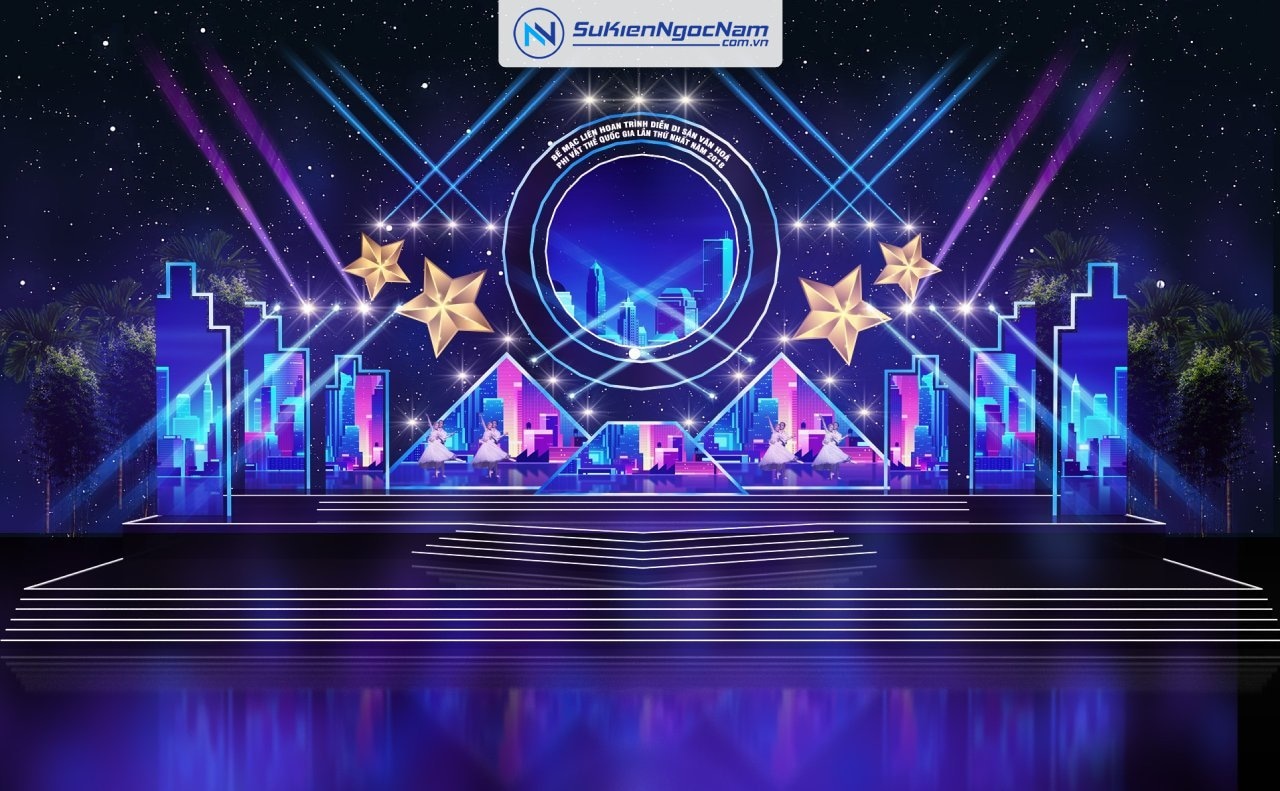 thiết kế 3D sân khấu ngoài trời