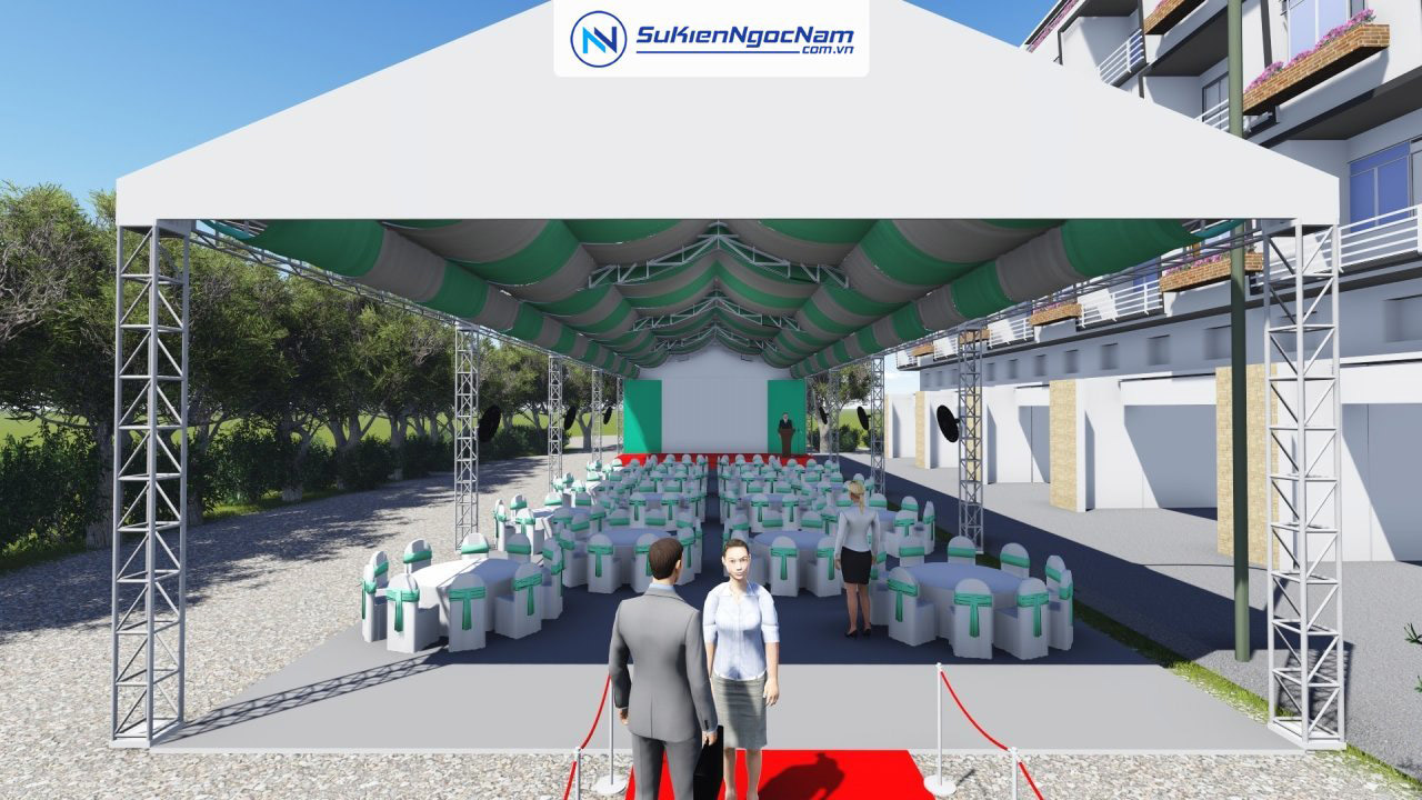 thiết kế 3D sân khấu ngoài trời