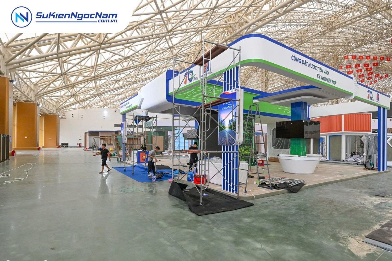 Không gian trưng bày tại Triển lãm 80 năm Quốc khánh 2/9