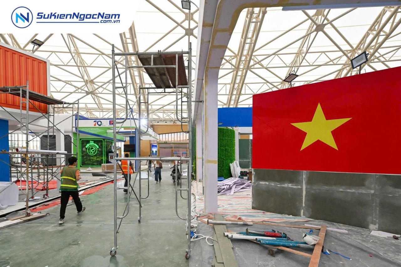 Không gian trưng bày tại Triển lãm 80 năm Quốc khánh 2/9