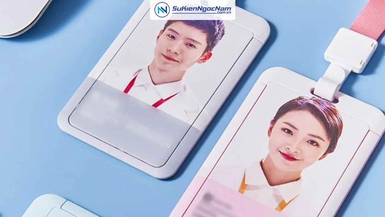 thiết kế 2D thẻ đeo nhân viên công ty