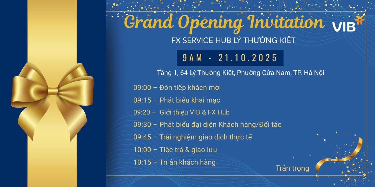 Tổ chức sự kiện khai trương dịch vụ ngoại hối