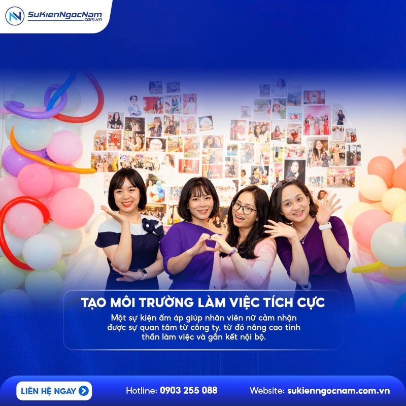 tổ chức sự kiện mừng ngày quốc tế phụ nữ