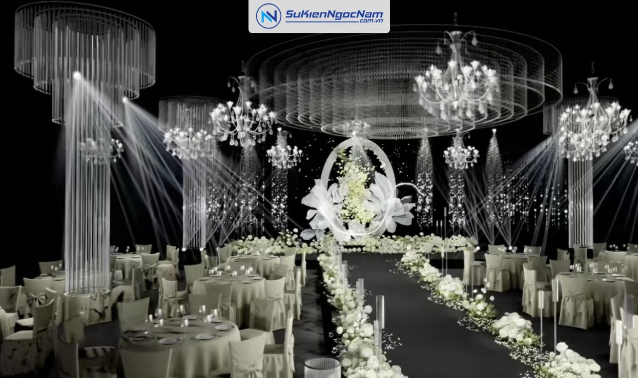 Thiết kế 3D decor tiệc cưới