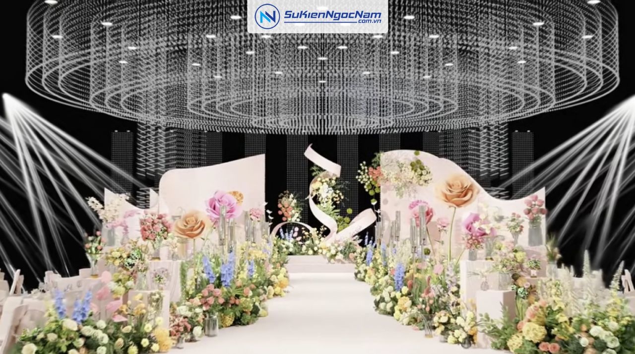 Thiết kế 3D decor tiệc cưới
