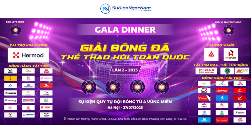 To chuc su kien Gala Dinner giai bong da the thao hoi toan quoc