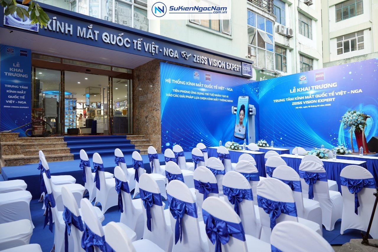 tổ chức sự kiện khai trương kính mắt Việt - Nga