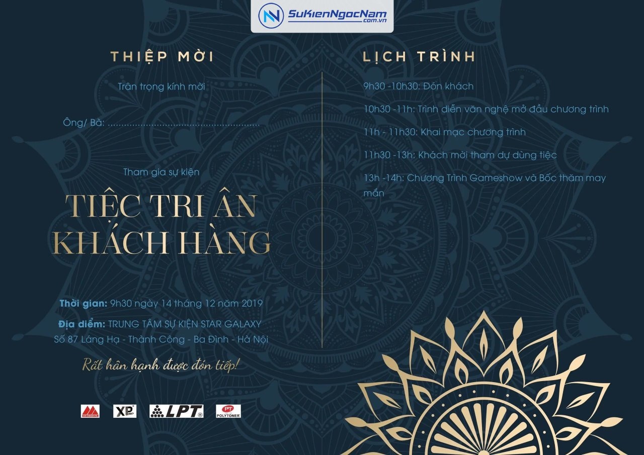 Thiết kế thư mời Online Offline sự kiện