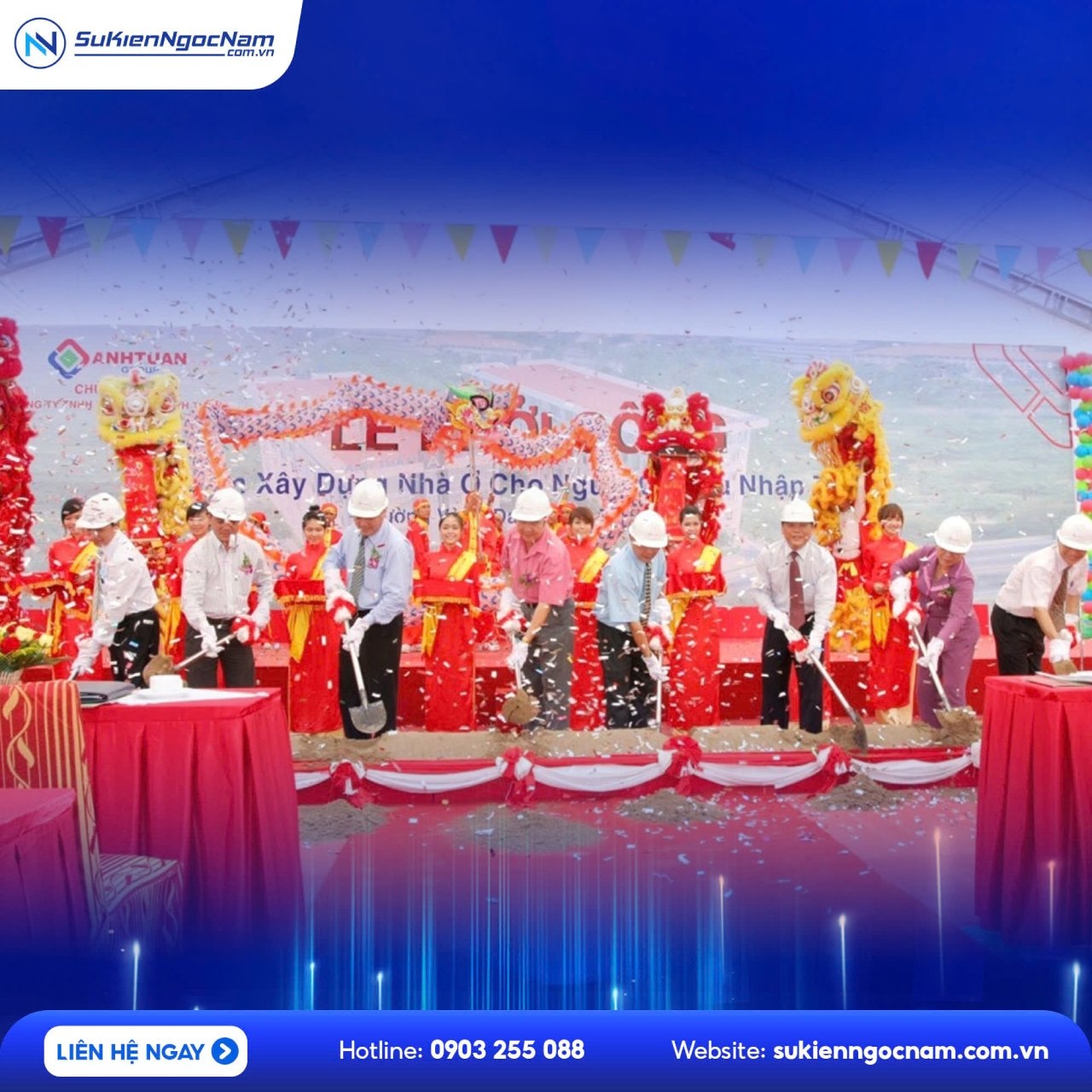 tổ chức sự kiện khởi công động thổ nhà máy