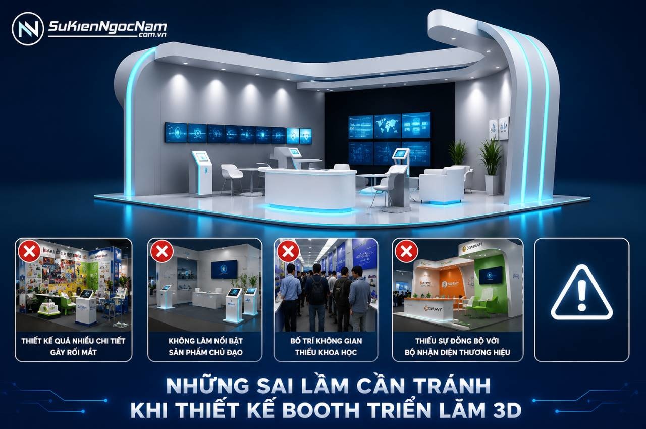 Những sai lầm cần tránh khi thiết kế booth triển lãm 3D