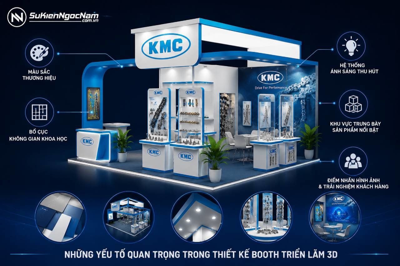 Những yếu tố quan trọng trong thiết kế booth triển lãm 3D