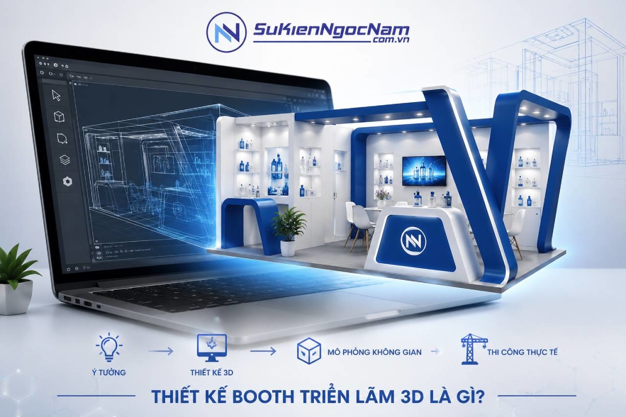 Thiết kế booth triển lãm 3D là gì