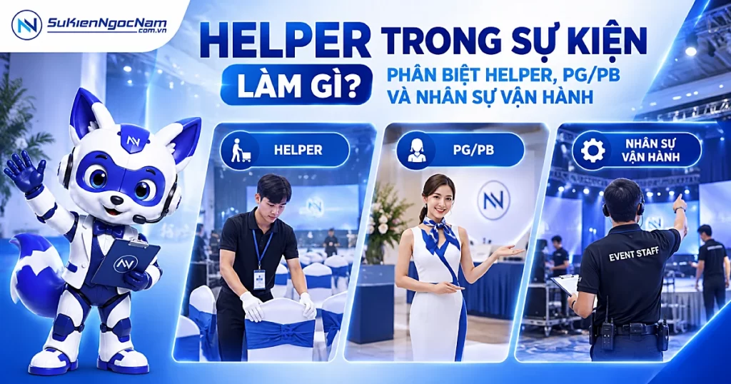 Helper trong sự kiện làm gì Phân biệt Helper, PG/PB và nhân sự vận hành