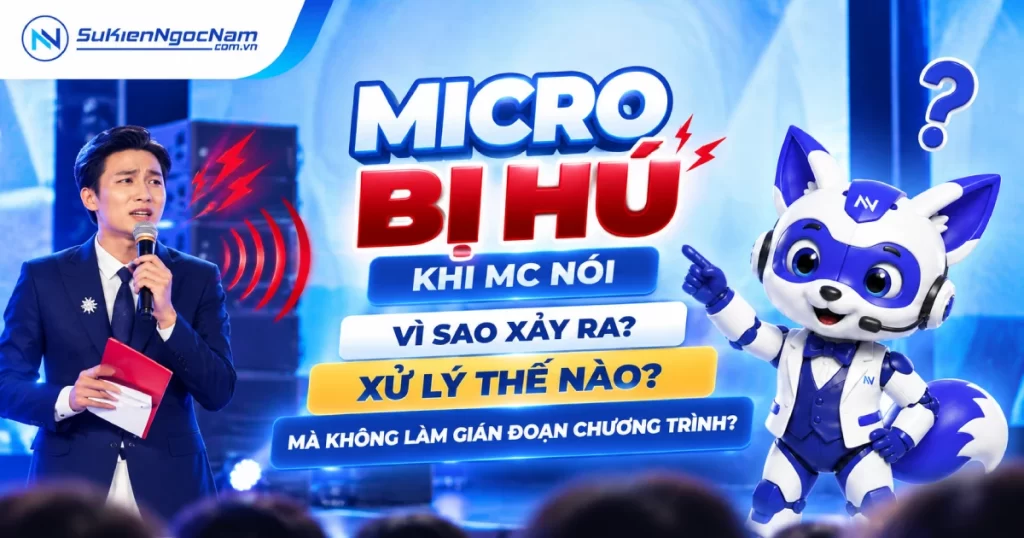 Micro bị hú khi MC nói, Vì sao xảy ra và xử lý thế nào mà không làm gián đoạn chương trình
